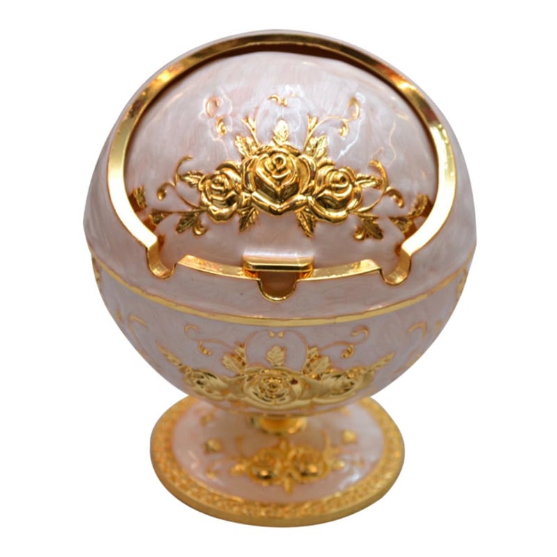 Vintage Flip Cover Ashtray Premium Alloy Smoking Ash Container Retro Lid Home Office - Image 2