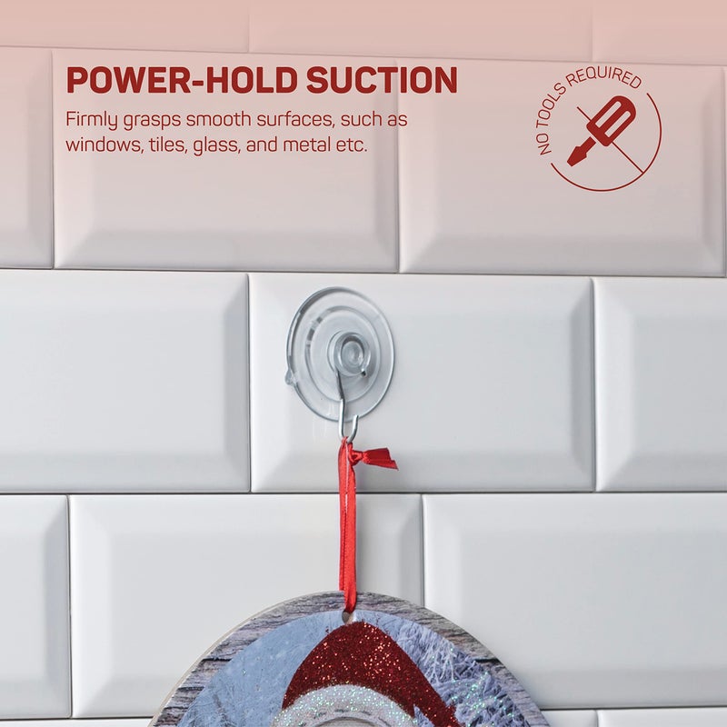 SEWANTA All-Purpose Suction Cup Hooks [10PK Combo Set] Powerful Window Suction Cups with Hooks Use to Hang On Glass, Windows, Doors, Mirrors, Tiles. Set Includes: 2 Large, 4 Medium, 4 Small - Image 3