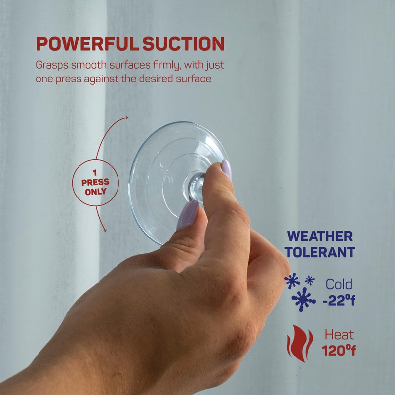 SEWANTA All-Purpose Suction Cup Hooks [10PK Combo Set] Powerful Window Suction Cups with Hooks Use to Hang On Glass, Windows, Doors, Mirrors, Tiles. Set Includes: 2 Large, 4 Medium, 4 Small - Image 5