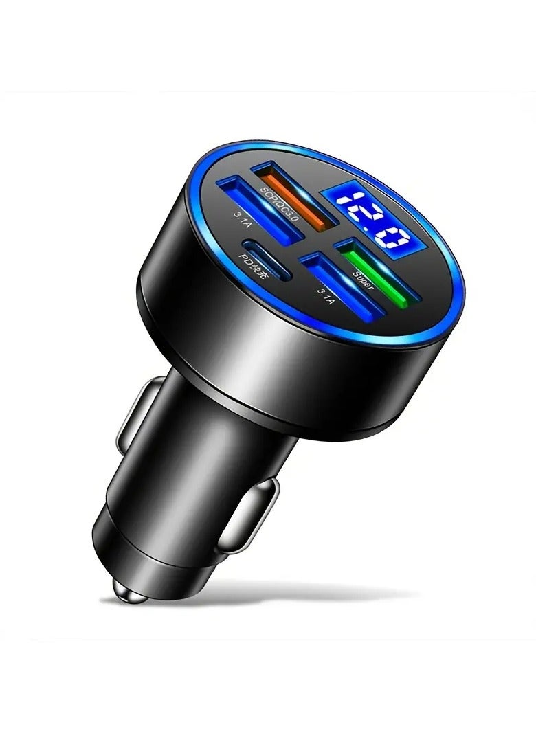 5-Port 150W USB-C PD Car Charger: Fast Charge Your Huawei, OPPO, OnePlus, iPhone, Xiaomi u0026 Samsung Devices! - Image 1