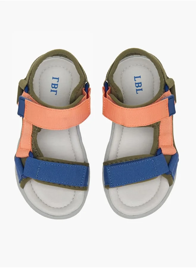 LBL by Shoexpress Boys Colourblock Sandals With Hook And Loop Closure