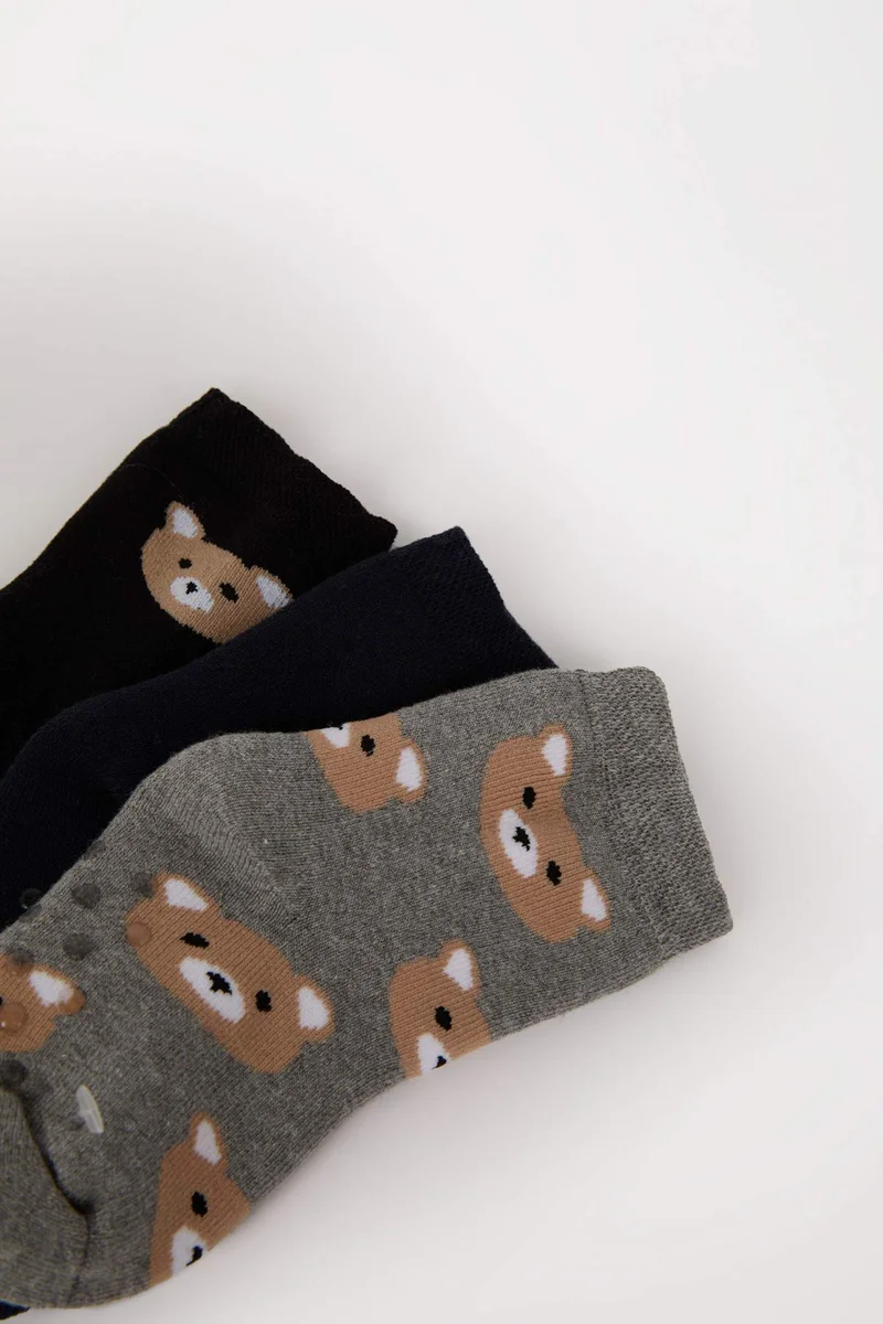 DeFacto Baby Boy Animal Print 3 piece Terry Socks