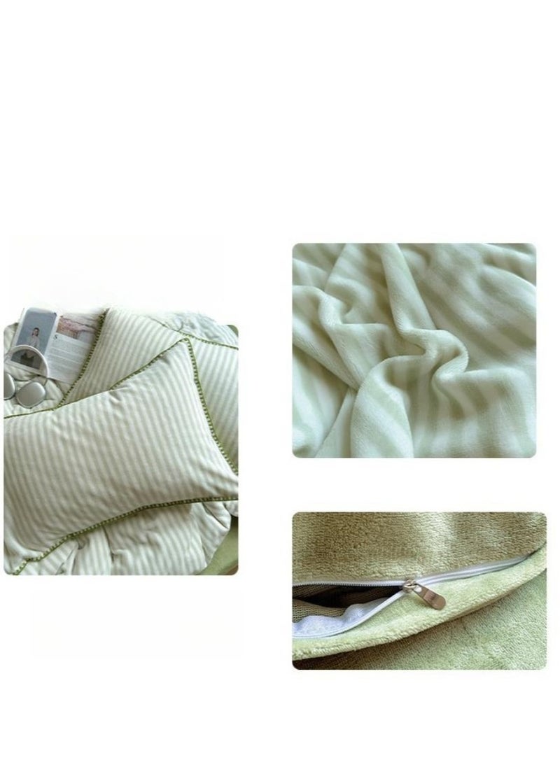 Generic Fitted Sheet Style — ﻿ Carved Velvet Cloth Embroidered Wide Edge Milk Velvet Four Piece Bedding Set  - Image 3