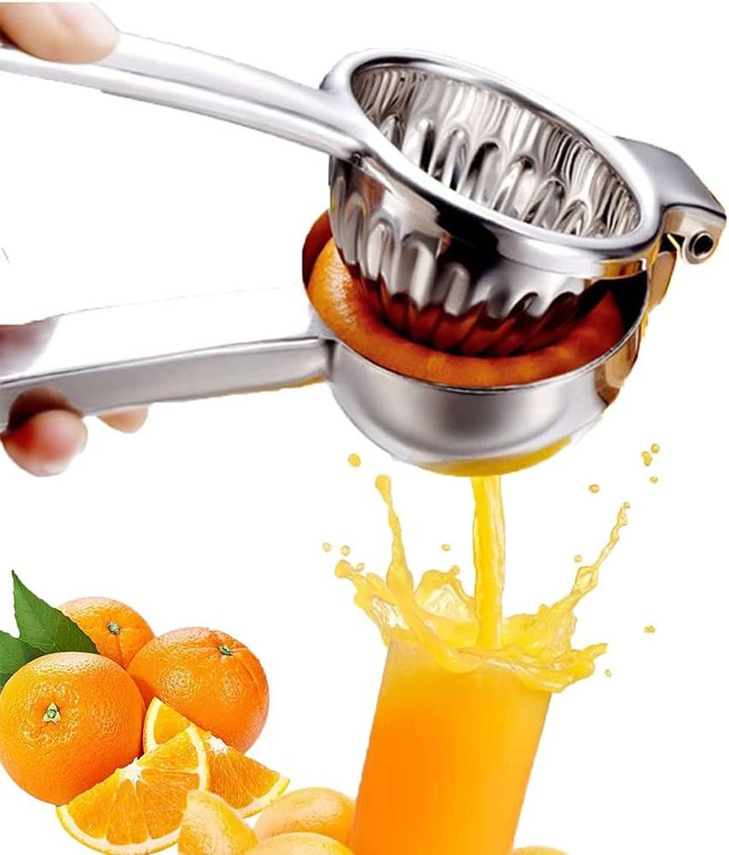 klarako 1 Piece of Manual Lemon Squeezer Stainless Steel Lemon Squeezer Manual Juicer Orange Citrus Juicer With Silicone Handles Suitable for Lemons, Kiwis, Grapes and Other Citrus Fruits - Image 4