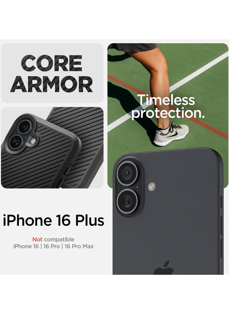 Spigen Core Armor iPhone 16 Plus Case Cover (2024) - Matte Black  - Image 2