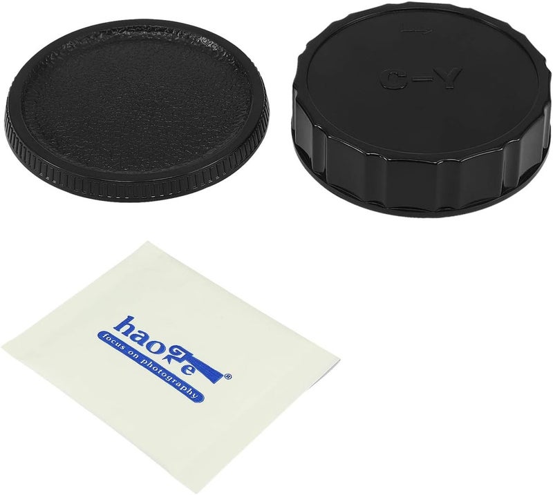 Haoge Camera Body Cap and Rear Lens Cap Cover for Contax Yashica C/Y CY Mount Camera Lens - Image 1