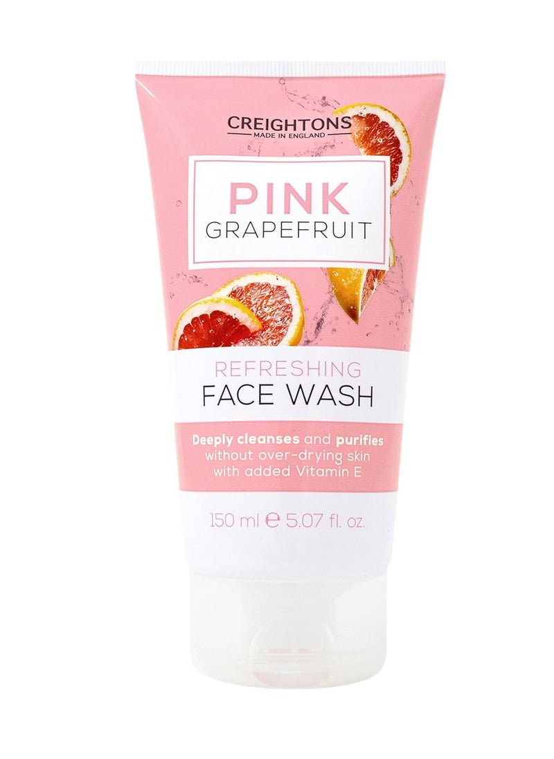 CREIGHTONS - Pink Grapefruit Refreshing Face Wash 150ml Deeply cleanses and purifies without over drying skin With added Vitamin E Dermatologically Tested - Image 1