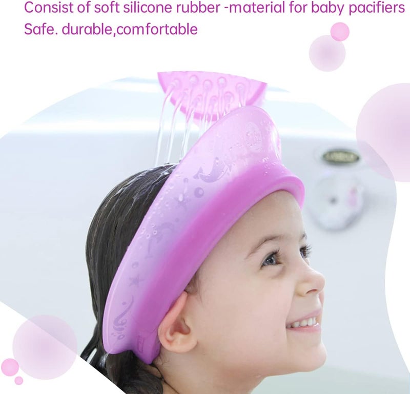 Kair Air Cushioned Bath Visor, Shower Cap For Kids, Hair Washing Hat For Toddlers Adults, Purple - Image 4