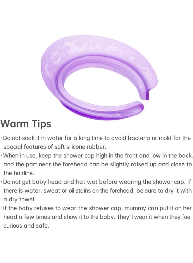 Kair Air Cushioned Bath Visor, Shower Cap For Kids, Hair Washing Hat For Toddlers Adults, Purple - Image 5