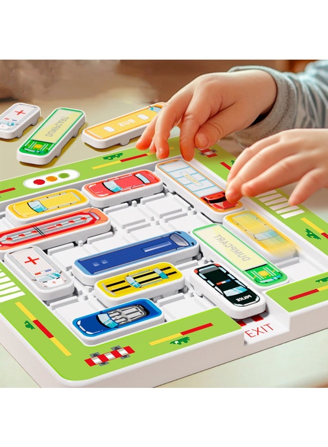 Parking Puzzler Magnetic Travel Board Game – Car Games Brain Teaser with 360 challenges Traffic Jam Challenges, Logic Puzzle Toy for Kids Ages 3+ and Parent Child Problem Solving Fun - Image 3