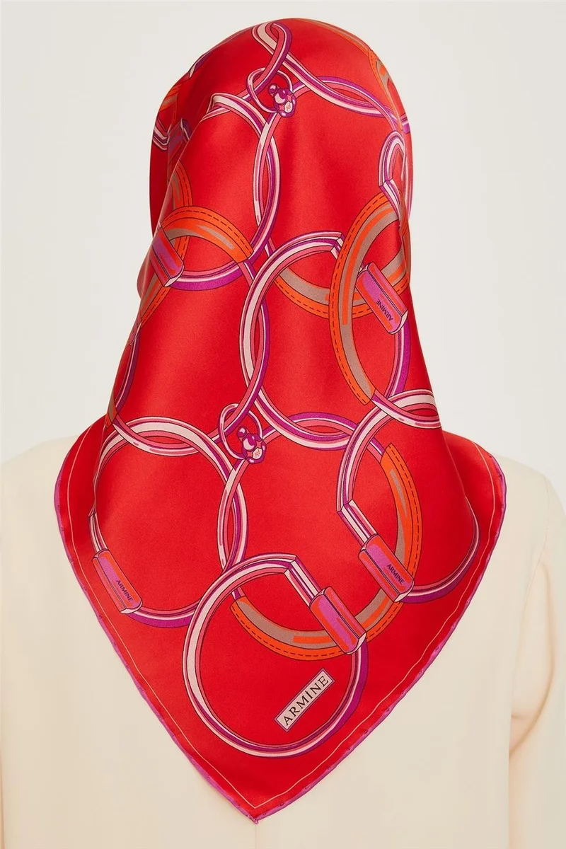 ARMINE Classic Patterned Sura Pure Silk Scarf 9203D 81