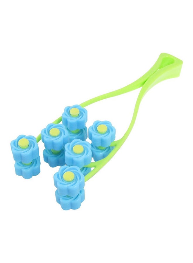 مدلك الوجه على شكل زهرة أزرق / أخضر