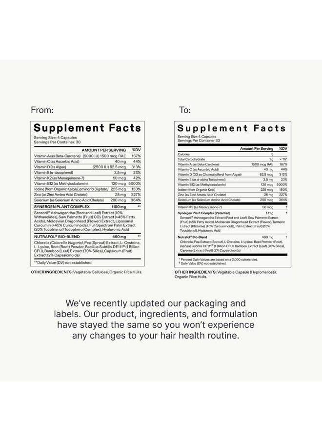 NUTRAFOL - Women's Hair Growth Supplements, For Women 18-44 Years Old, Clinically Tested for Visibly Thicker, Stronger Hair, 100% Vegan Ingredients, Dermatologist Recommended - 1 Month Supply - Image 1