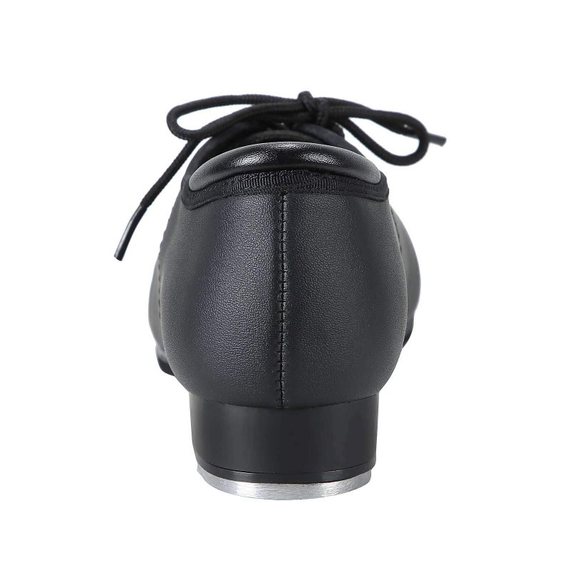 Linodes PU Leather Lace Up Tap Shoe Dance Shoes for Women and Men's Dance Shoes-Black-8.5M - Image 5