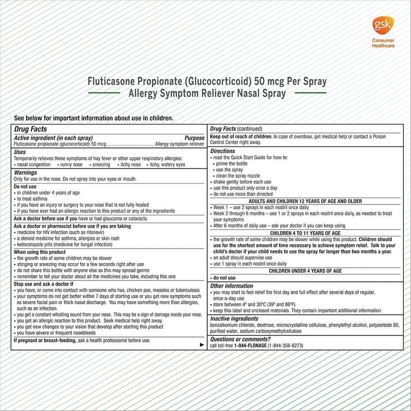 Flonase Allergy Relief Nasal Spray, 432 Sprays - Image 3
