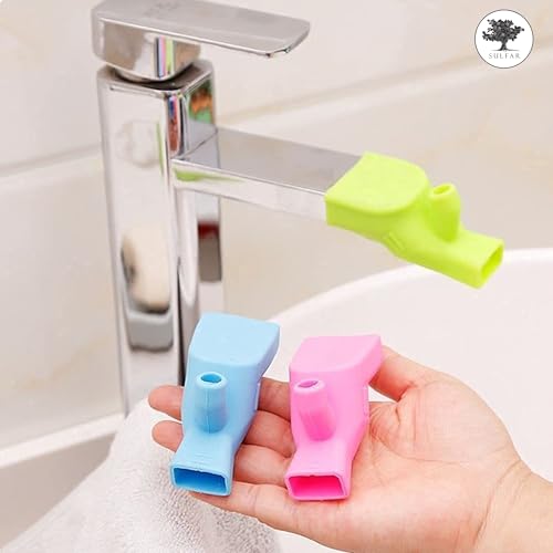 Sulfar Flexible Silicone Faucet Extension||Tap Extender for wash Your face||Faucet Extender for Drink Water||Faucet for Kitchen & Bathroom (Multicolor) Pack of 5 - Image 5
