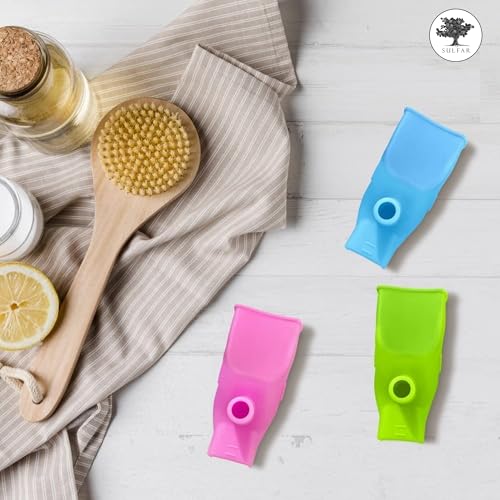 Sulfar Flexible Silicone Faucet Extension||Tap Extender for wash Your face||Faucet Extender for Drink Water||Faucet for Kitchen & Bathroom (Multicolor) Pack of 5 - Image 4