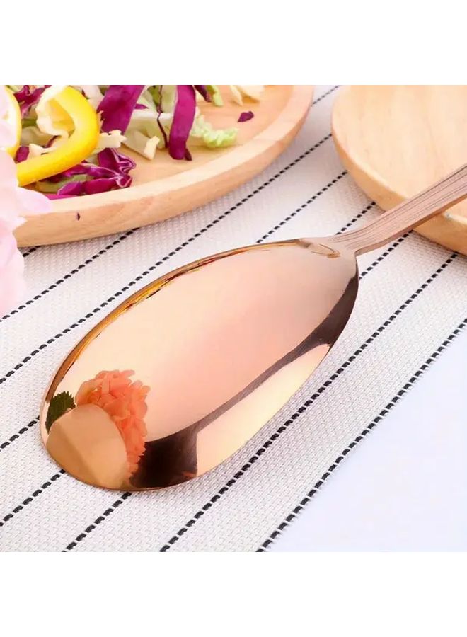 Rosegold Stainless Steel Salad Spoon And Fork Set 2pcs For Serving Pasta Buffet - Image 3