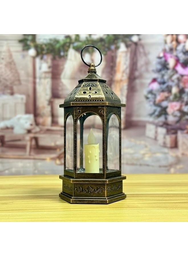 DYD Hexagonal Swinging LED Candle Lantern – Modern Hanging Candle Holder with Swing Design for Gift Home Decor – Decorative Lantern for Indoor, Bronze GMXDB018 By DYD Delights - Image 2