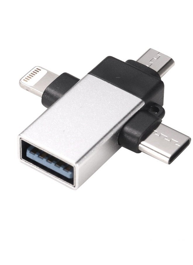 Generic - Lightning to USB Adapter,Lightning/USB C/Micro USB to USB Female OTG Adapter,Lightning to USB C Adapter,USB C to Lightning Cable Adapter for iPhone,MacBook Pro,iPad Pro and More - Image 1