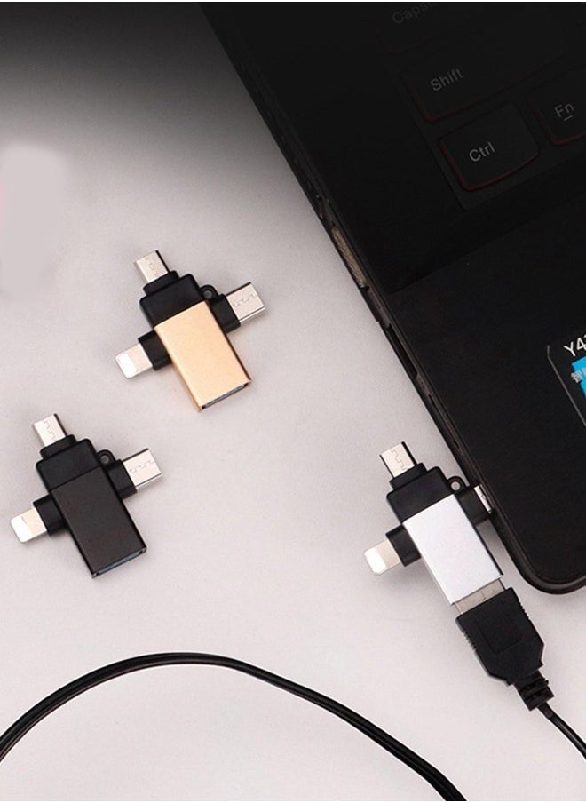 Generic - Lightning to USB Adapter,Lightning/USB C/Micro USB to USB Female OTG Adapter,Lightning to USB C Adapter,USB C to Lightning Cable Adapter for iPhone,MacBook Pro,iPad Pro and More - Image 1