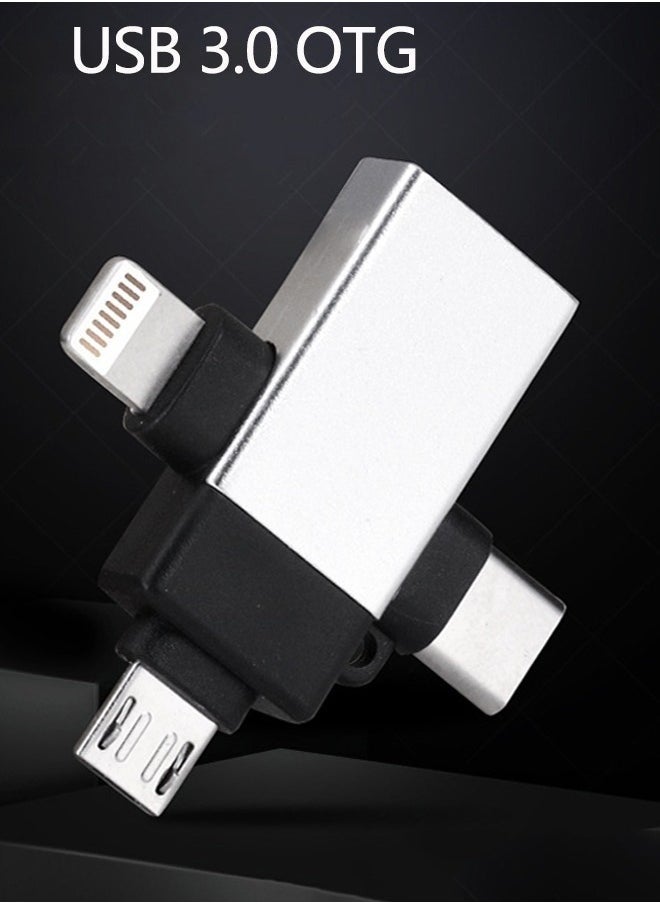 Generic - Lightning to USB Adapter,Lightning/USB C/Micro USB to USB Female OTG Adapter,Lightning to USB C Adapter,USB C to Lightning Cable Adapter for iPhone,MacBook Pro,iPad Pro and More - Image 1