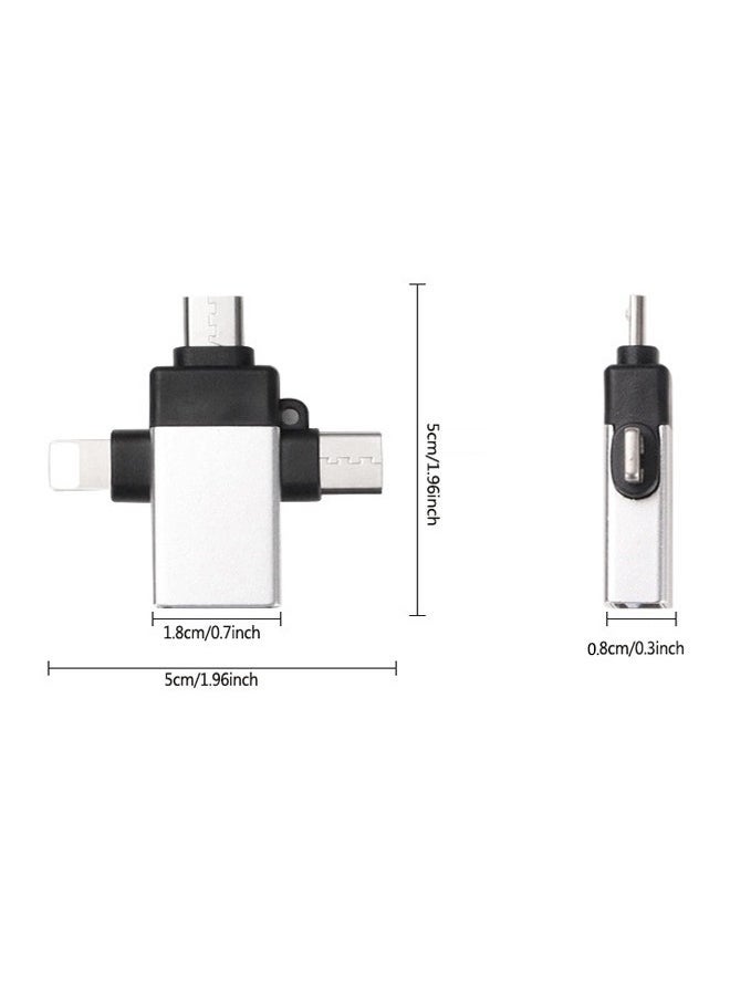 Generic - Lightning to USB Adapter,Lightning/USB C/Micro USB to USB Female OTG Adapter,Lightning to USB C Adapter,USB C to Lightning Cable Adapter for iPhone,MacBook Pro,iPad Pro and More - Image 1