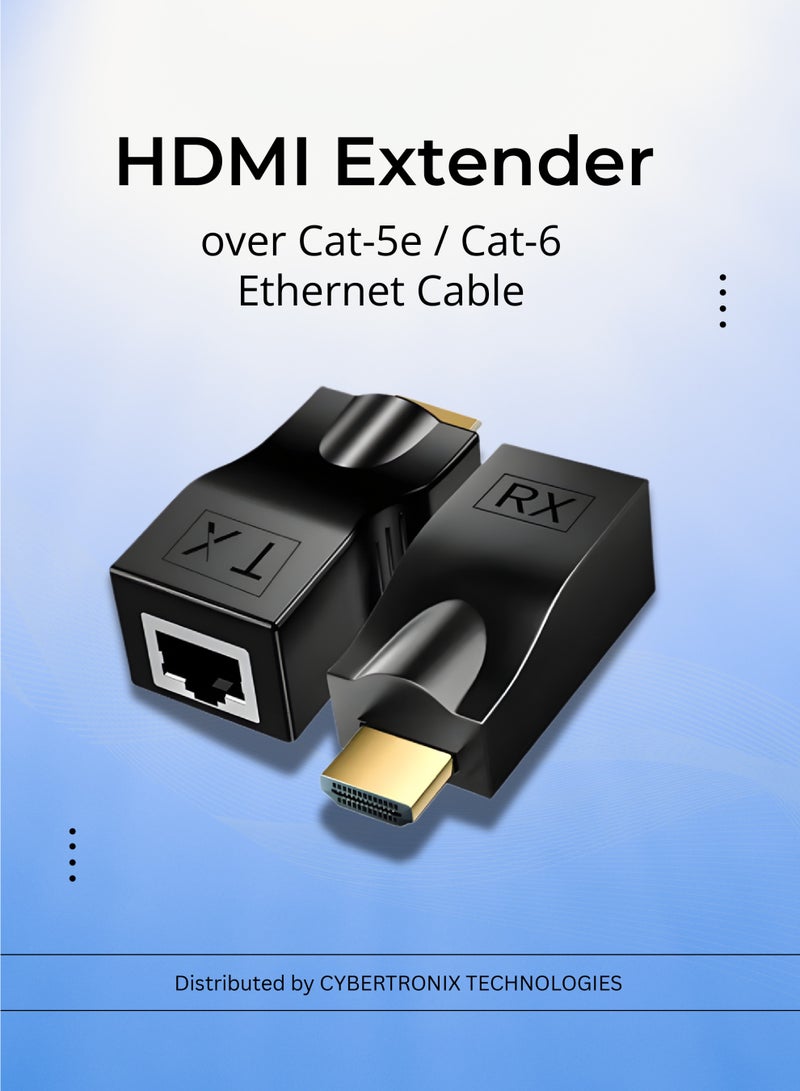 HDMI Extender over Cat-5e / Cat-6 Ethernet Cable