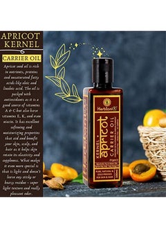 Herbtoniq Organic Apricot Kernel Cold Pressed Carrier Oil For Moisturizing Healing Dry Skin Nail Hair Care (100Ml 3.38 Fl Oz)  - Image 4