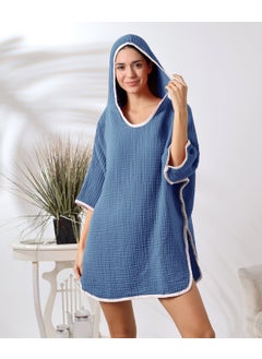 Destiny Hometex 4 Layer Muslin Hooded Adult Women's Poncho  - Image 4