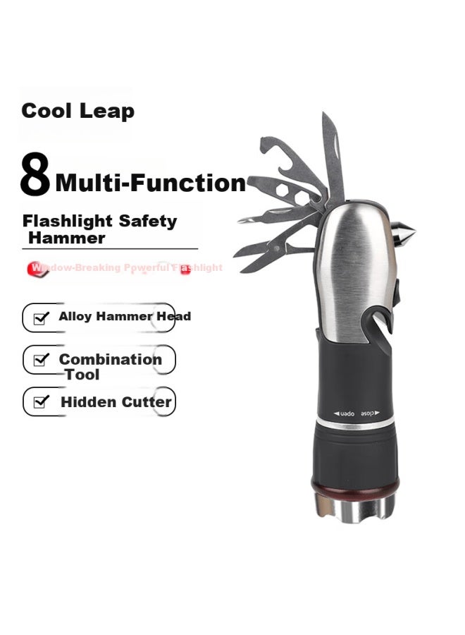 Coollap Kulaipu Multifunctional Safety Hammer Car Home Window Breaker Rescue Escape Hammer With Flashlight Klp-807 - Image 1