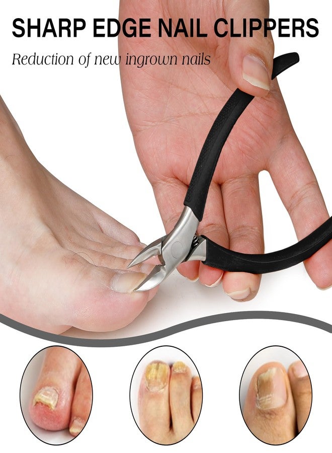 Cut it Professional Ingrown Toenail Nipper - Wide Jaw Podiatrist Toenail Clippers for Thick&Ingrown Toenails - Curved Blade&Non-Slip Handle - Heavy Duty 3CR13 Stainless Steel Ingrown Nail Tool for Seniors - Image 2