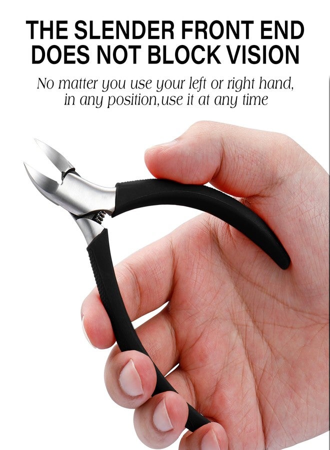 Cut it Professional Ingrown Toenail Nipper - Wide Jaw Podiatrist Toenail Clippers for Thick&Ingrown Toenails - Curved Blade&Non-Slip Handle - Heavy Duty 3CR13 Stainless Steel Ingrown Nail Tool for Seniors - Image 4