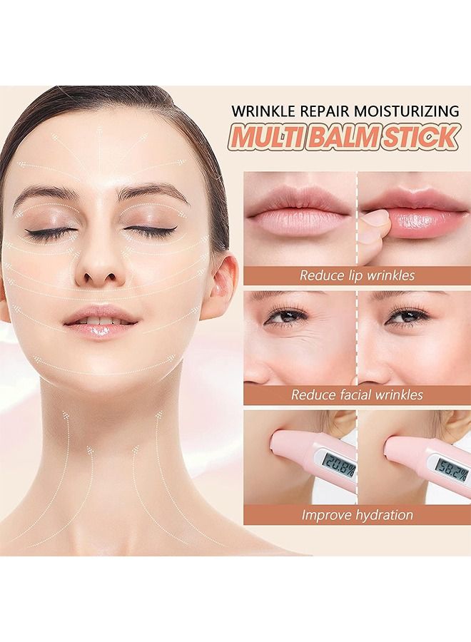 Wrinkle Repair Moisturizing Multi Balm Stick, Anti-wrinkle Face Balm Eye Balm Body Hydrating Face Moisturizer, Wrinkle Balm Stick Face Skin Collagen Moisturizer for Dry Skin (7g/0.246 oz)