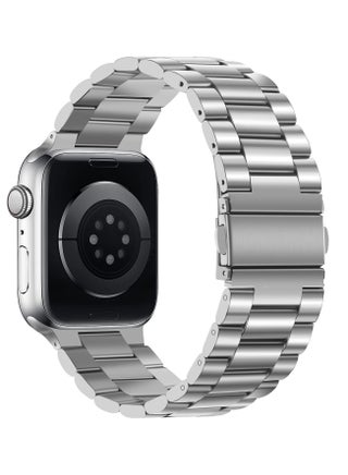 Straps Compatible with Apple Watch Strap 49mm 45mm 44mm 42mm Premium Stainless Steel Metal Replacement Strap for Apple Watch Ultra Series 8 7 (45mm) SE Series 6 5 4 (44mm) 3 2 1 (42mm) Silver - pzsku/Z80DC91B2F2F2F210EFB8Z/45/_/1711571613/4a50eaae-9157-4d38-ae80-3418a21e1603