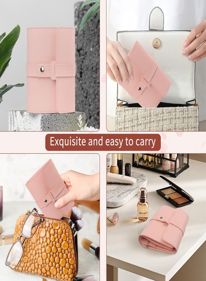 Fangoo Earring Book Organizer Stud Earring Storage Case Travel Small Earring Holder Organizers Display Portable Binder Pu Leather Capable to Hold 42 Pairs (Pink - Image 5