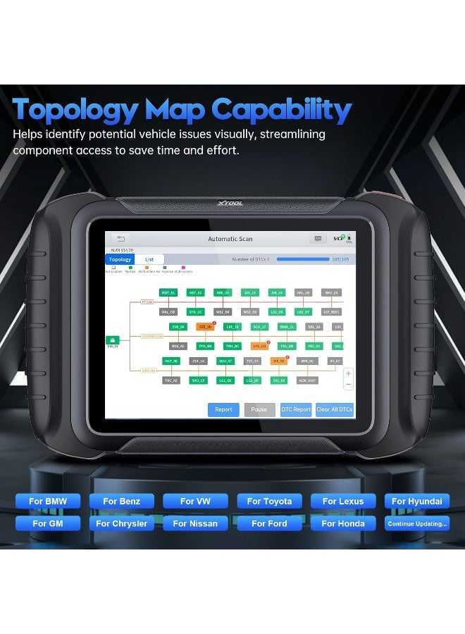 XTOOL XTOOL D8W OBD2 Scanner Diagnostic Tool  - Image 3