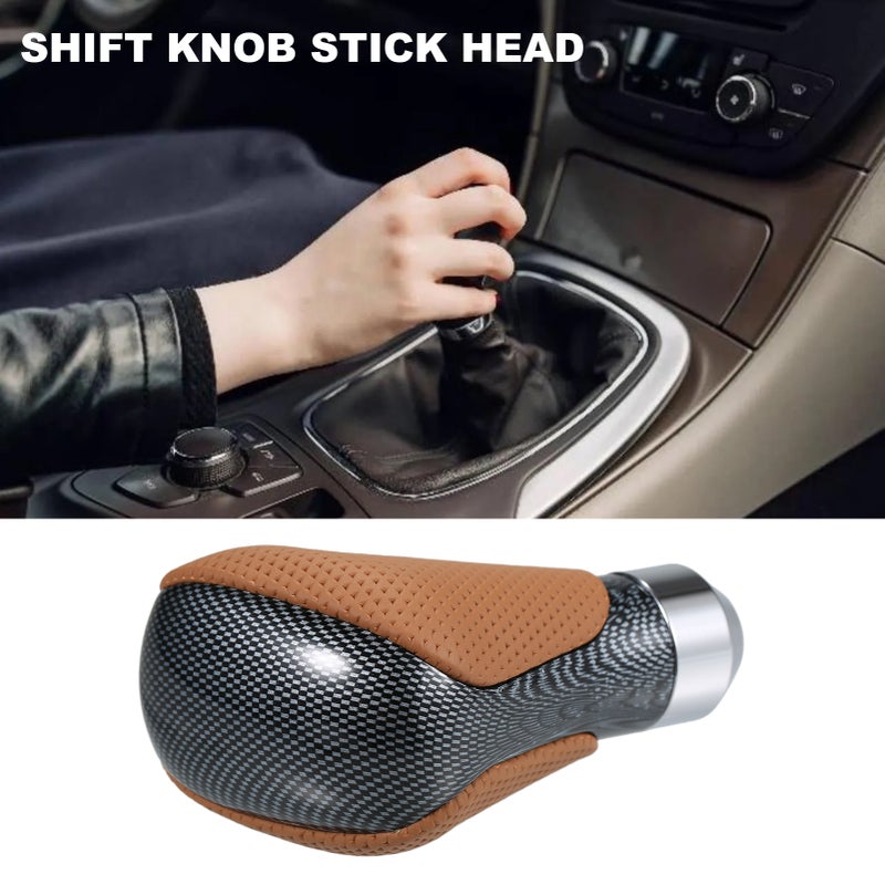 Automatic Shift Knob Car Gear Shift Shifter Knob Stick Head Handle Lever AT Brown Replacement for GM - Image 4