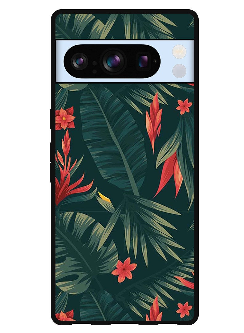 Theodor Protective Case Anti Scratch Shock Proof Bumper Cover For Google Pixel 8 Pro Green Leaves - Image 1