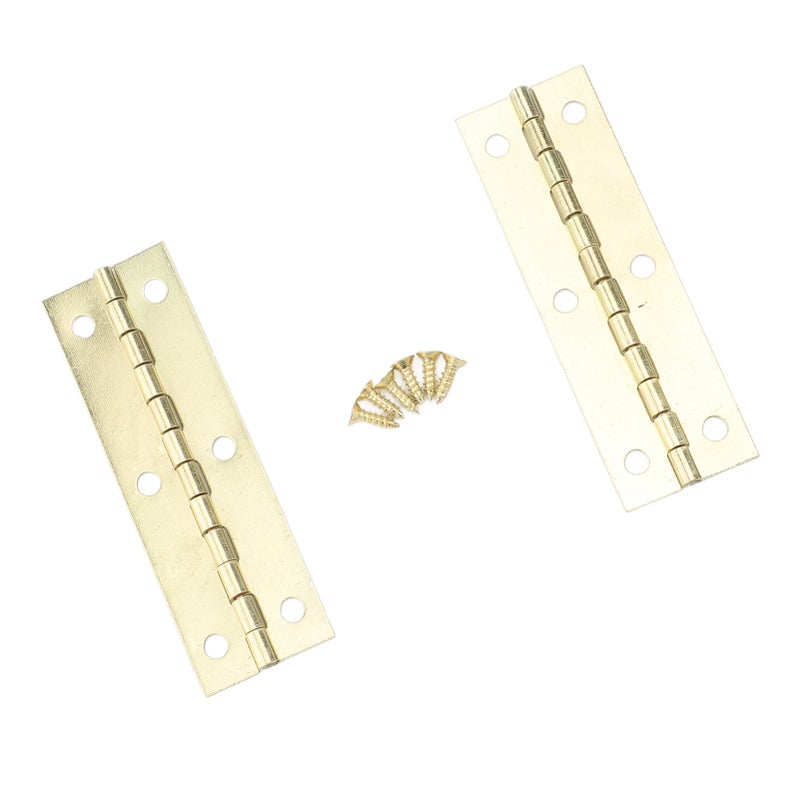 20 Set Back Flip Hinge Iron Retro Folding Butt Hinge for Cabinet Furniture 75x25mm Yellow - Image 4