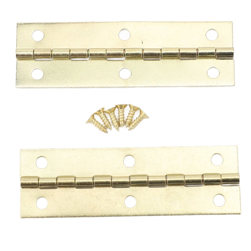 20 Set Back Flip Hinge Iron Retro Folding Butt Hinge for Cabinet Furniture 75x25mm Yellow - Image 3