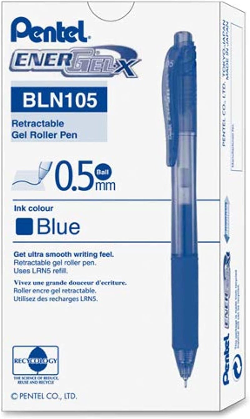 Pentel Energel Gel Pen - Pack of 12 Pieces (Blue)