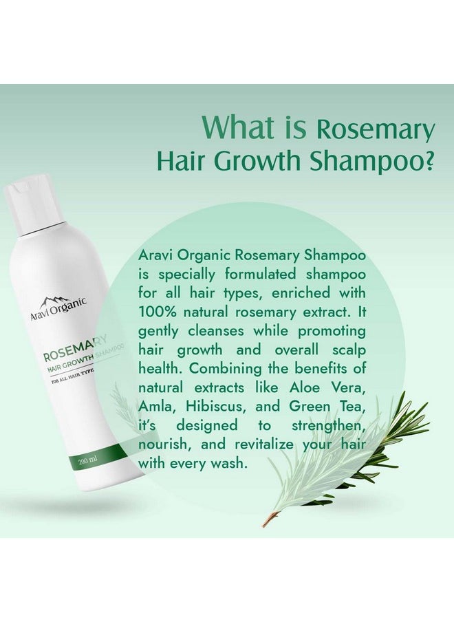 Aravi Organic Rosemary Hair Growth Shampoo And Conditioner Combo | Reduces Hair Fall & Strengthens Hair | For Men & Women - Pack Of 2  - Image 3