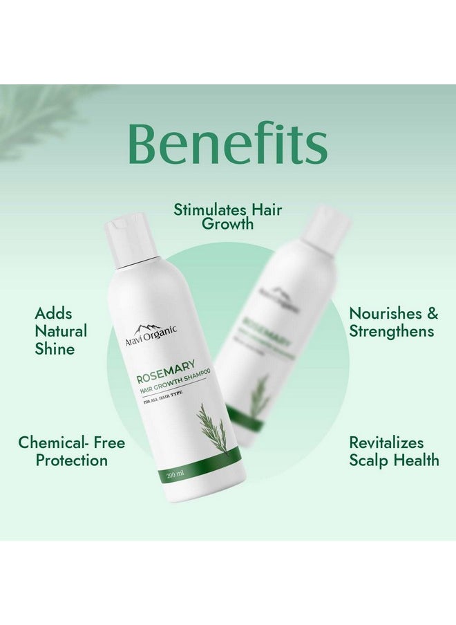 Aravi Organic Rosemary Hair Growth Shampoo And Conditioner Combo | Reduces Hair Fall & Strengthens Hair | For Men & Women - Pack Of 2  - Image 2