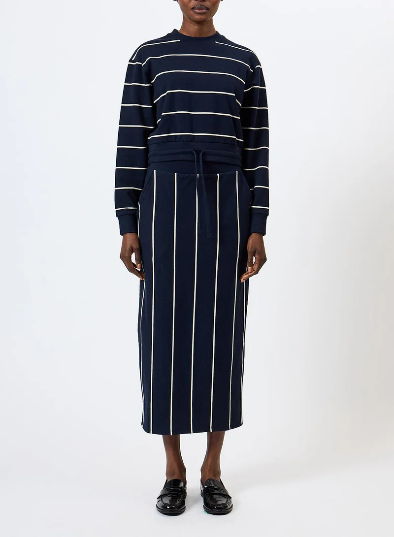 French Connection  Sunday Sweat Striped D/S Top for Women | Best Price UAE