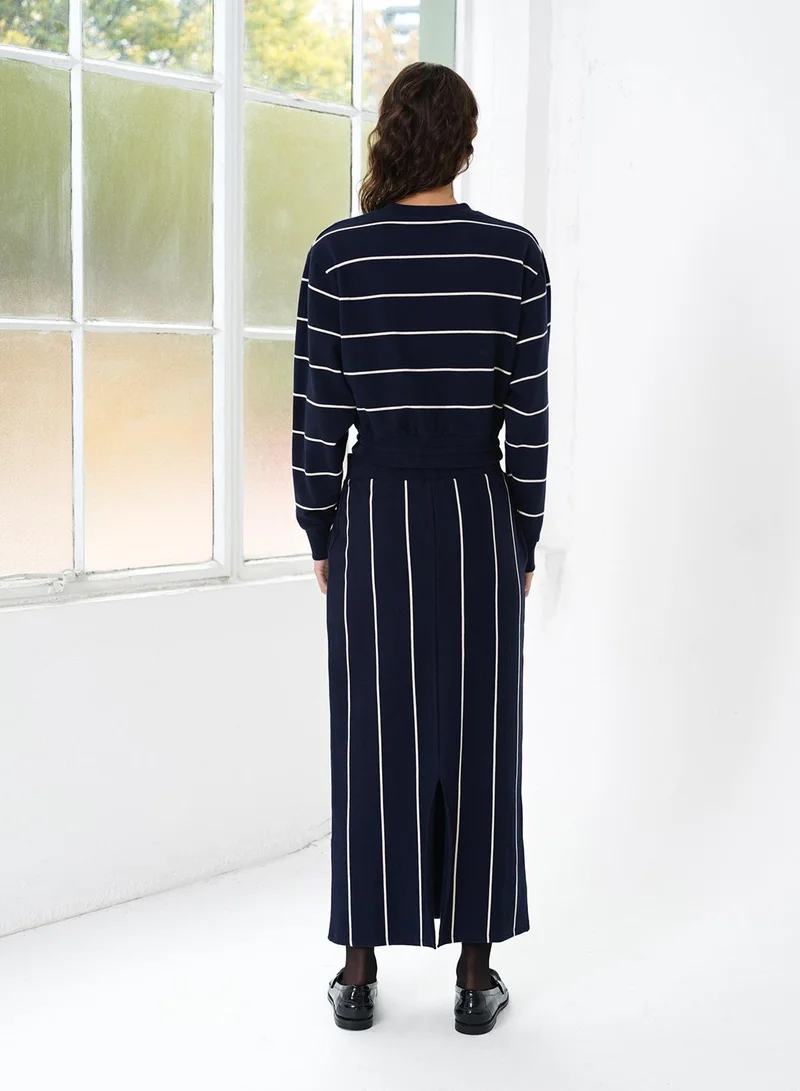 French Connection  Sunday Sweat Striped D/S Top for Women | Best Price UAE