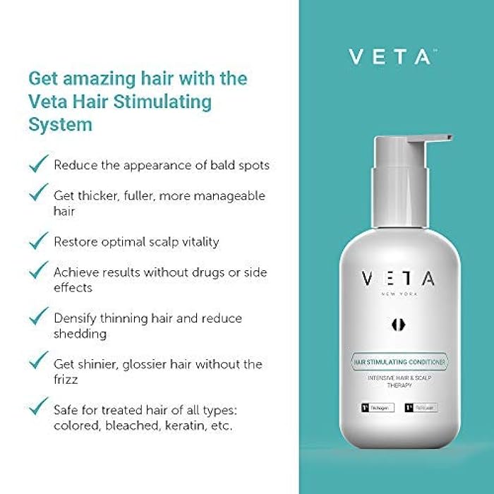 Veta Hair Stimulating Conditioner For Hair Loss, Anti-Aging Hair Moisturizer.Repair and Strengthen Hair. Suitable for All Hair Types. No Harsh Chemicals. Paraben and Sulfate Free – 27 fl. oz - Veta - Image 5