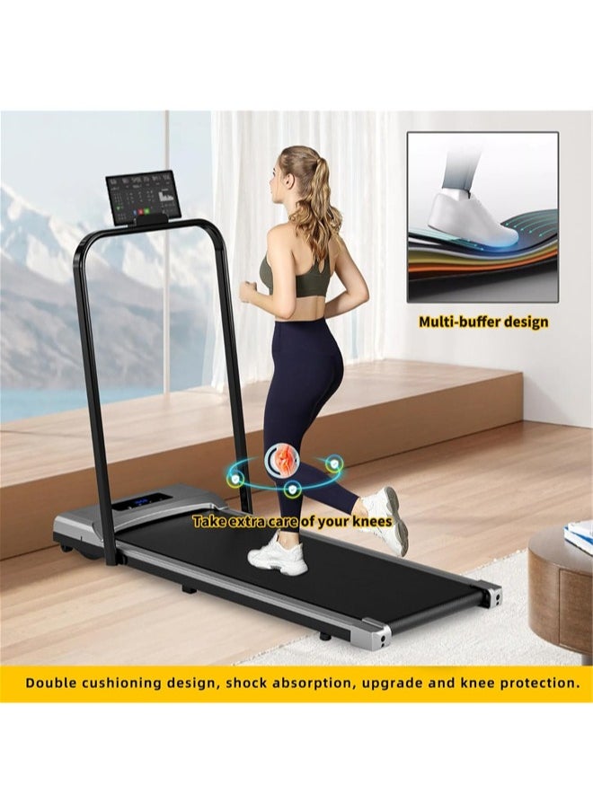 Denzoz - Foldable Treadmill 300 lb Capacity Walking Pad 2.5HP Treadmill Under Desk Portable Treadmill for Home and Office Folding Treadmill 2 in 1 with Remote Control LED Display - Image 1