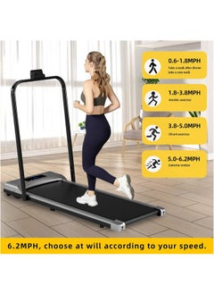Denzoz Foldable Treadmill 300 lb Capacity Walking Pad 2.5HP Treadmill Under Desk Portable Treadmill for Home and Office Folding Treadmill 2 in 1 with Remote Control LED Display  - Image 3