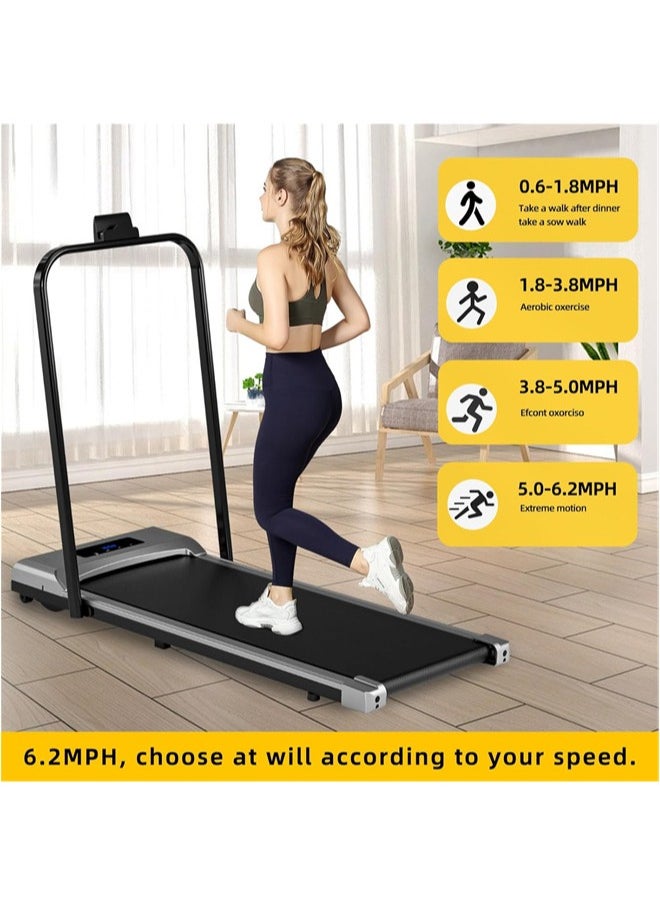 Denzoz - Foldable Treadmill 300 lb Capacity Walking Pad 2.5HP Treadmill Under Desk Portable Treadmill for Home and Office Folding Treadmill 2 in 1 with Remote Control LED Display - Image 1